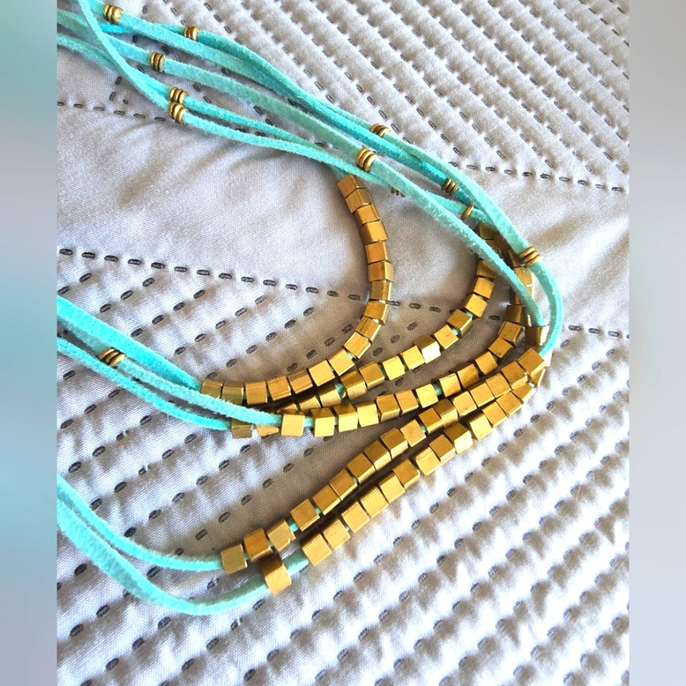 multi-strand "Adrift Turquoise Necklace" from Noonday - Retired Collection